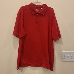 Cutter & Buck Polo Men's XXL Red CB DryTec Luxe